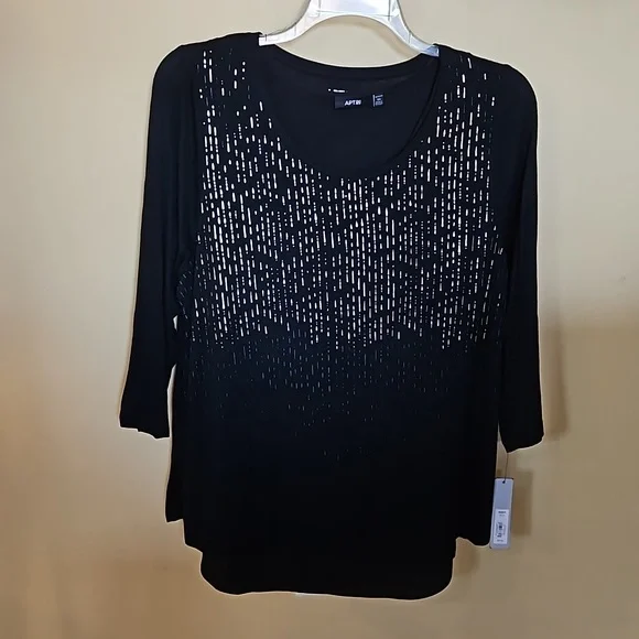 Apt9 NWT women's top sz.0X Black stretchy with tank - Picture 1 of 4